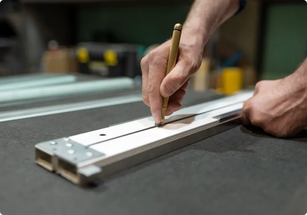 Custom aluminium window frames being manufactured in the Alumalite factory in Ballina