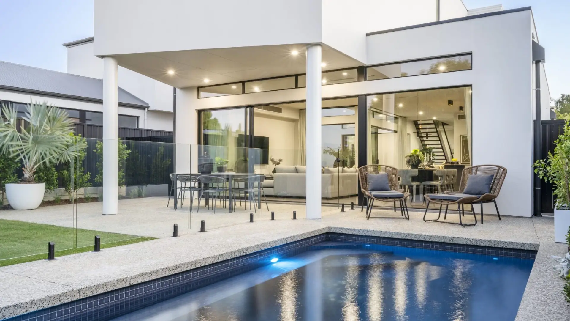 Custom aluminium windows and doors on a modern Northern Rivers build