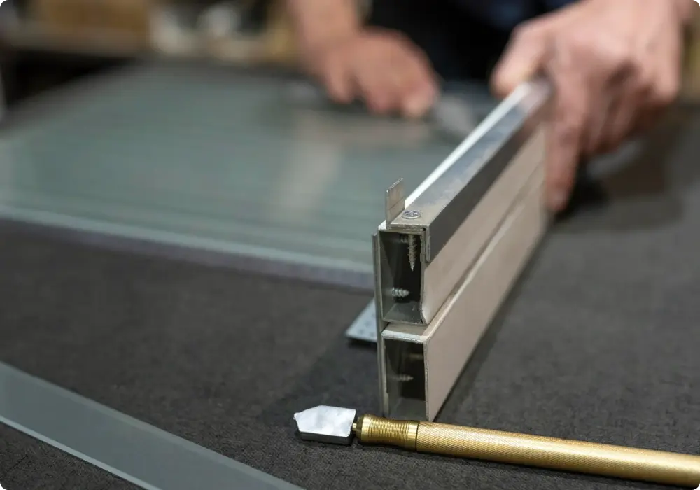 Glazing and aluminium window manufacturing inside the Alumalite factory in Ballina
