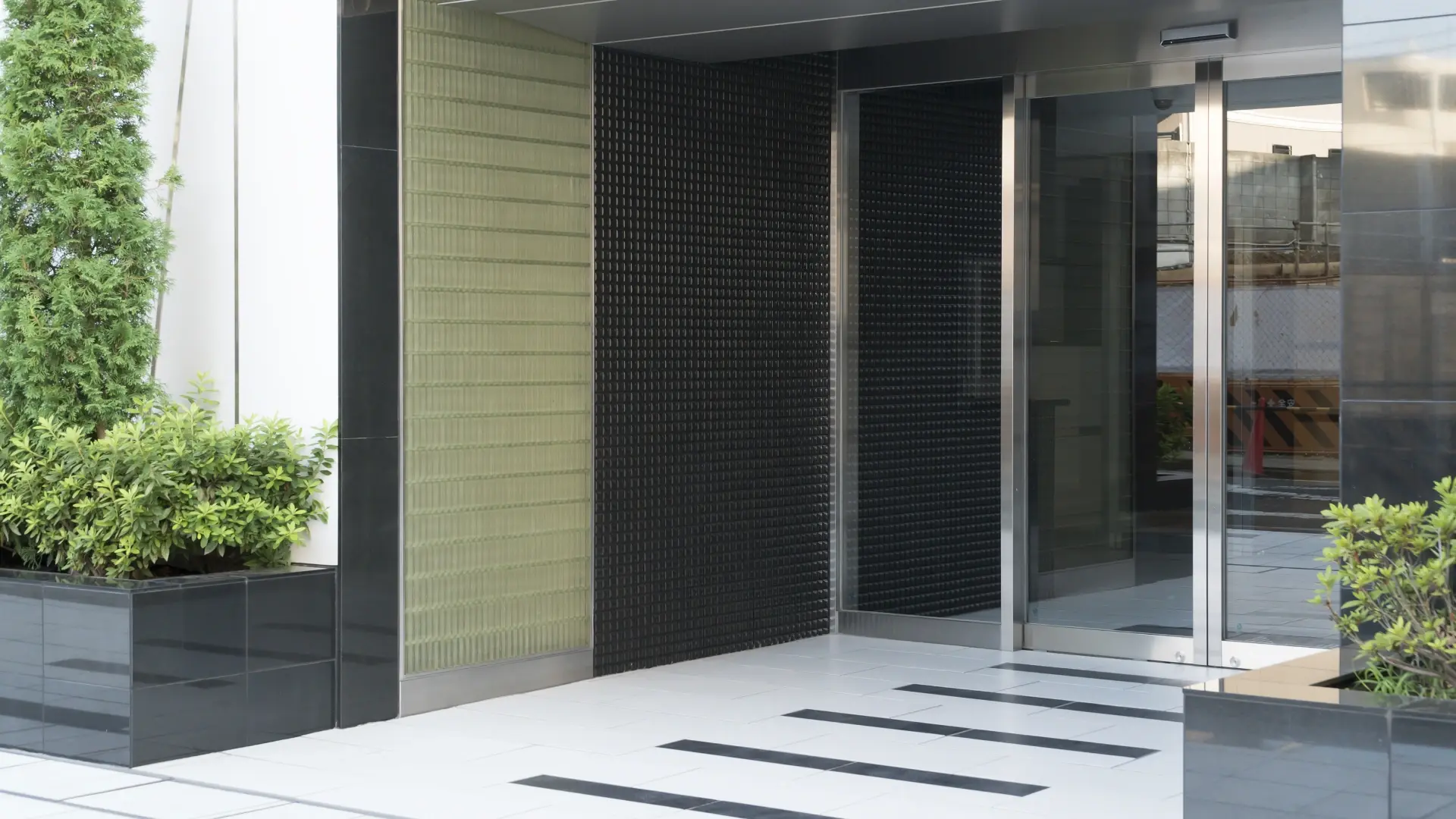 Commercial automatic sliding doors at the entrance of a Northern Rivers business