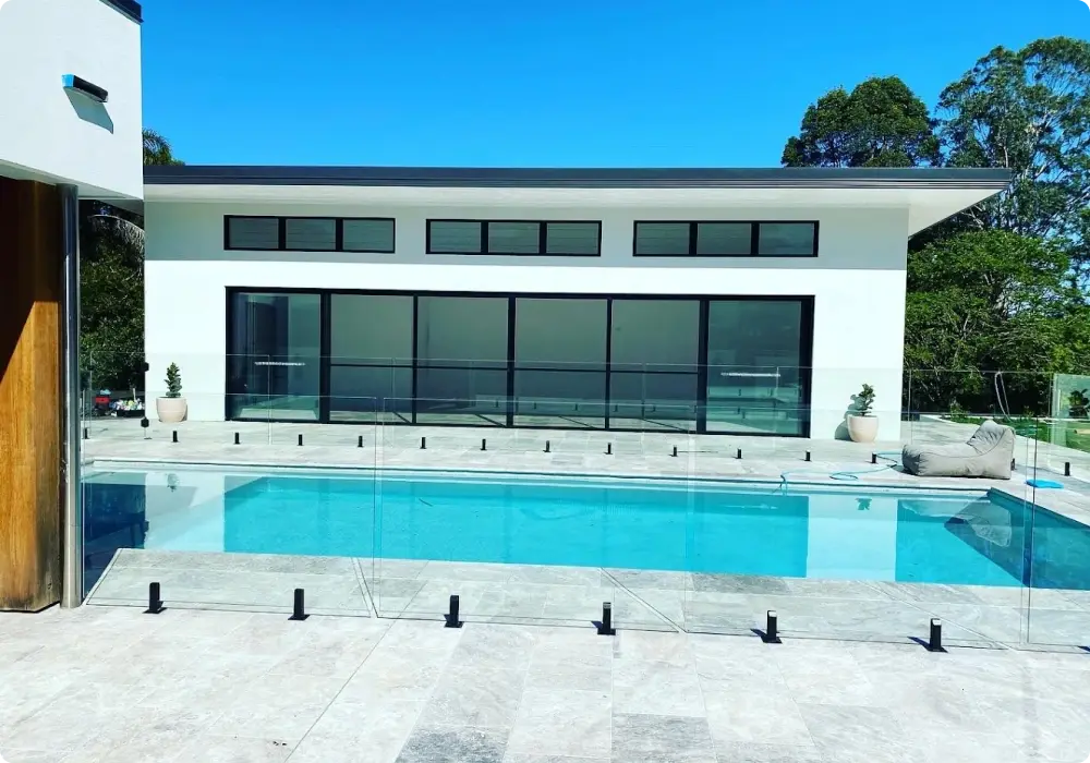 Aluminium doors supplied for installation on a Northern Rivers building project