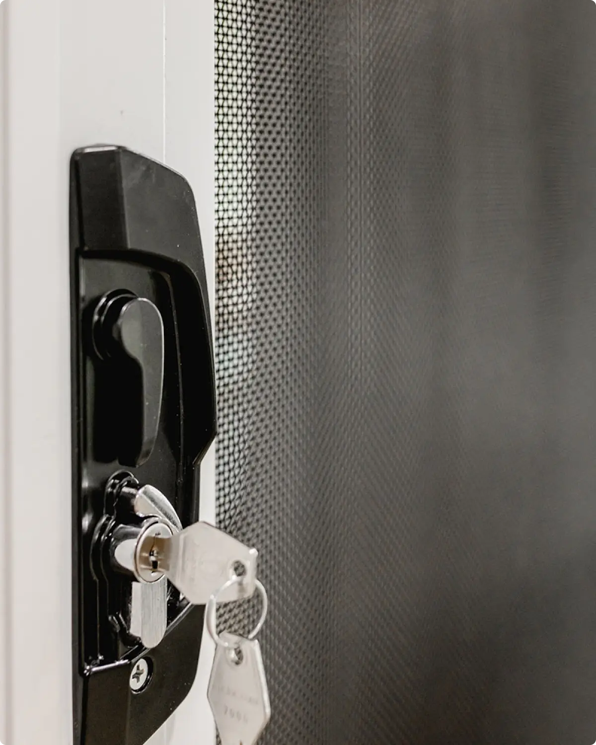 Custom-made mesh security door fitted to a Northern Rivers home